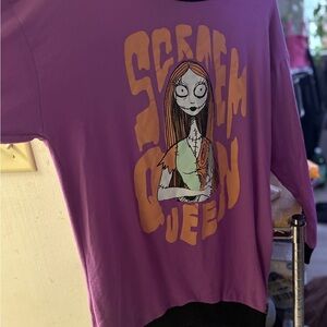 Disney Purple 'Scream Queen' Long Sleeve Graphic Tee